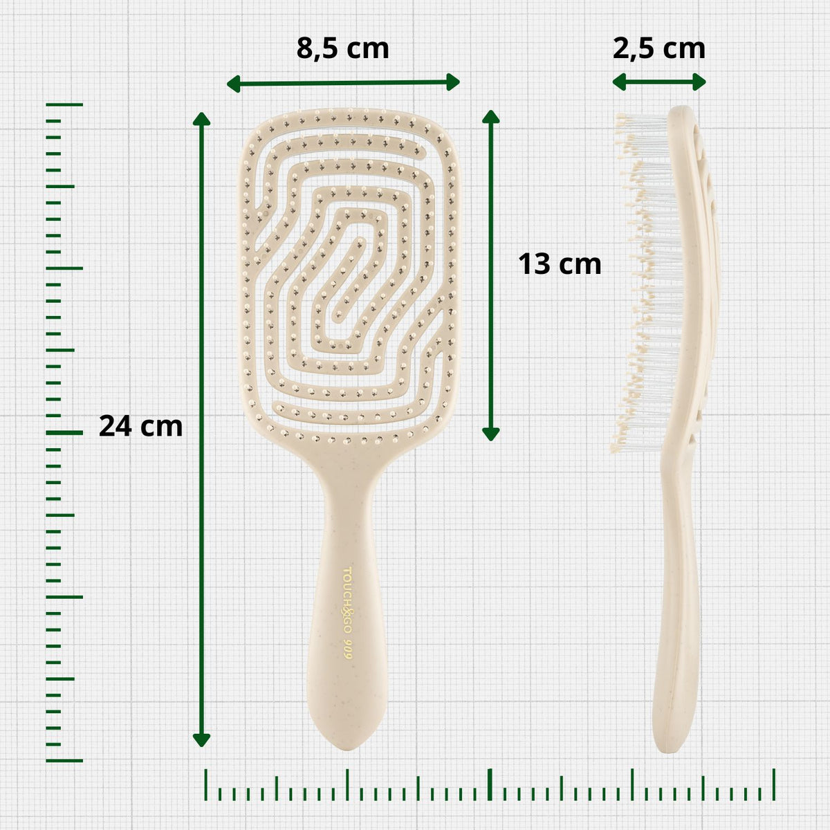 Szczotka do włosów Touch&Go 909 - kremowa