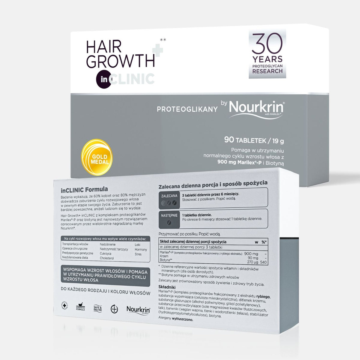 Nourkrin® HairGrowth+ InCLINIC – Proteoglikany – Suplement diety