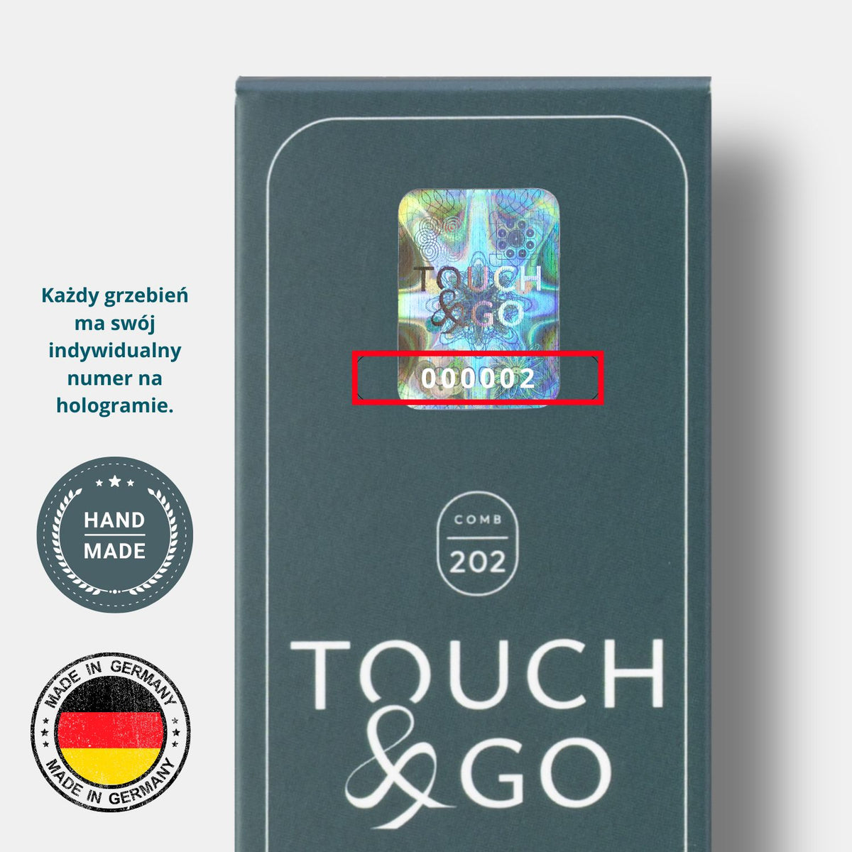 Grzebień Touch&amp;Go 202 do włosów grubych
