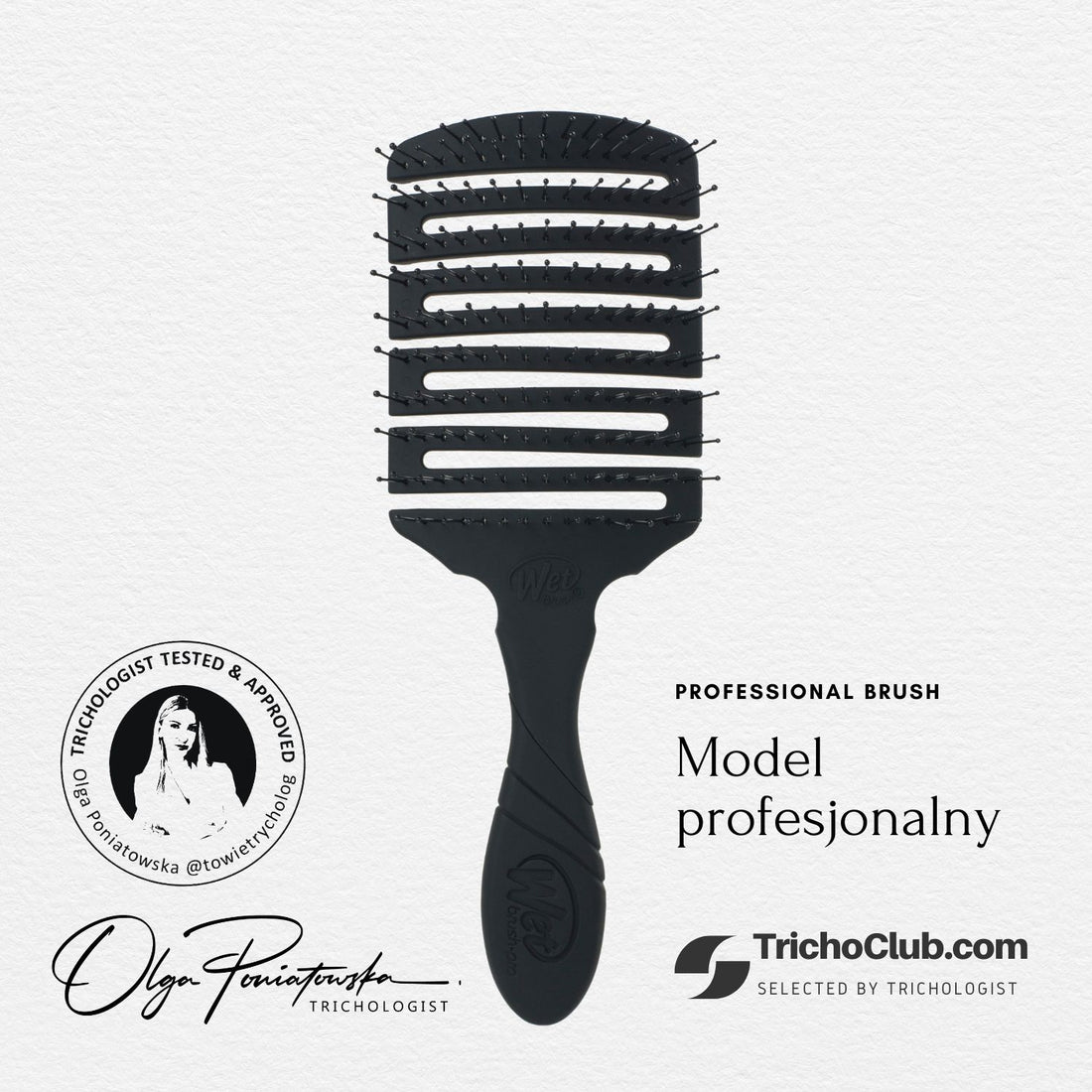 Szczotka do włosów Wet Brush Paddle Professional Czarna